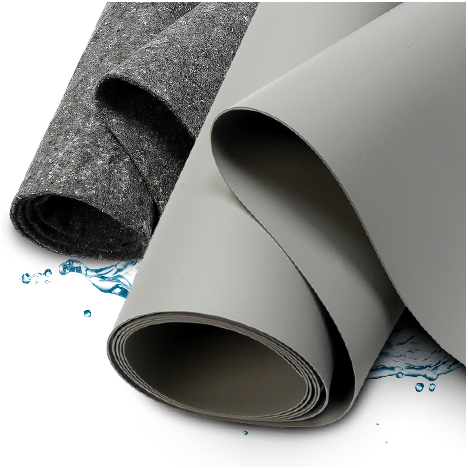 TeichVision® PVC Teichfolie 1,0 mm - Hellgrau - Teichbedarf24