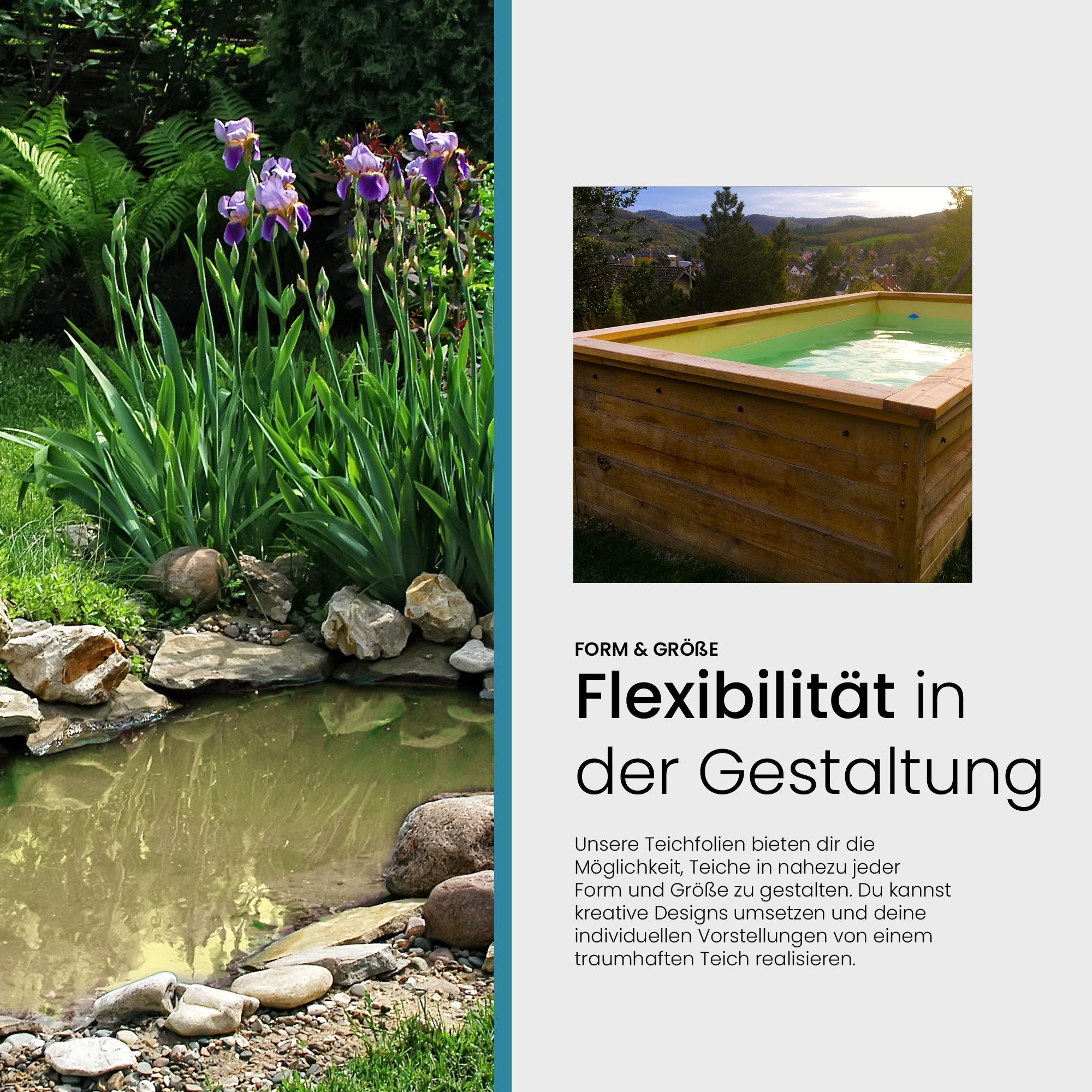 TeichVision® PVC Teichfolie 1,5 mm - Beige - Teichbedarf24