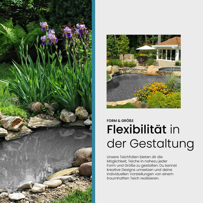 TeichVision® PVC Teichfolie 1,5 mm - Hellgrau - Teichbedarf24