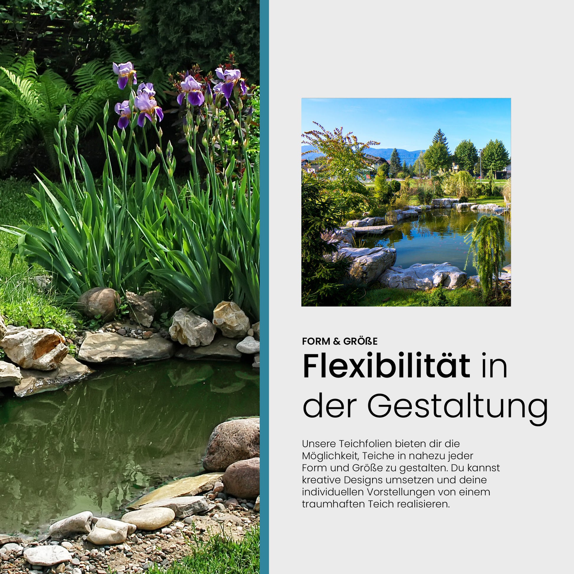 TeichVision® PVC Teichfolie 1,0 mm - Oliv - Teichbedarf24