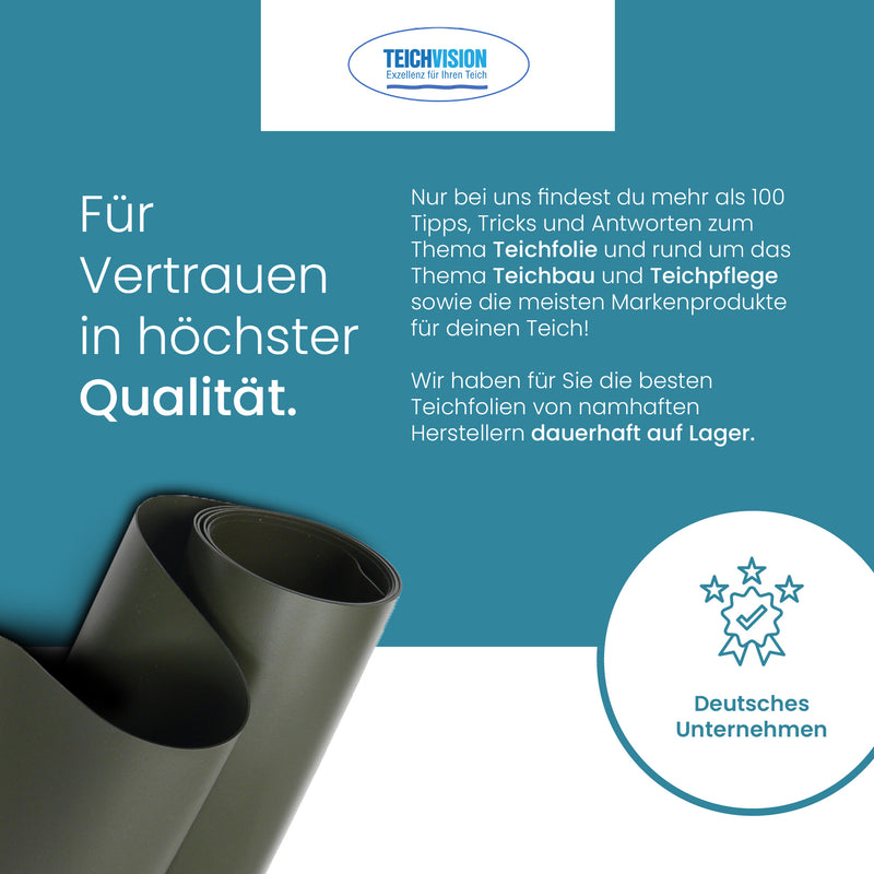 TeichVision® PVC Teichfolie 1,5 mm - Oliv - Teichbedarf24