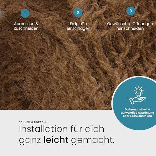 TeichVision Kokos-Böschungsmatte – 1 m Breite für Teichrand & Erosionsschutz - Teichbedarf24