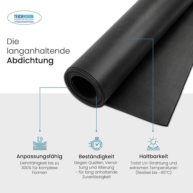 TeichVision EPDM Teichfolie Pro 1,5 mm - Teichbedarf24