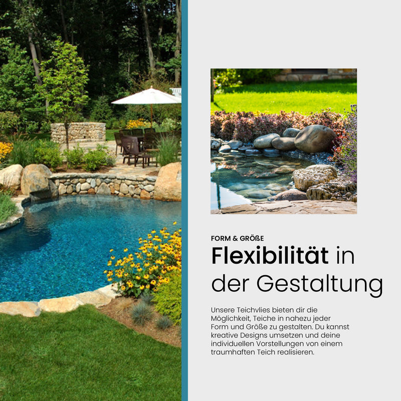 TeichVision Teichvlies, Schutzvlies Classic 500g/m² - grau - Teichbedarf24