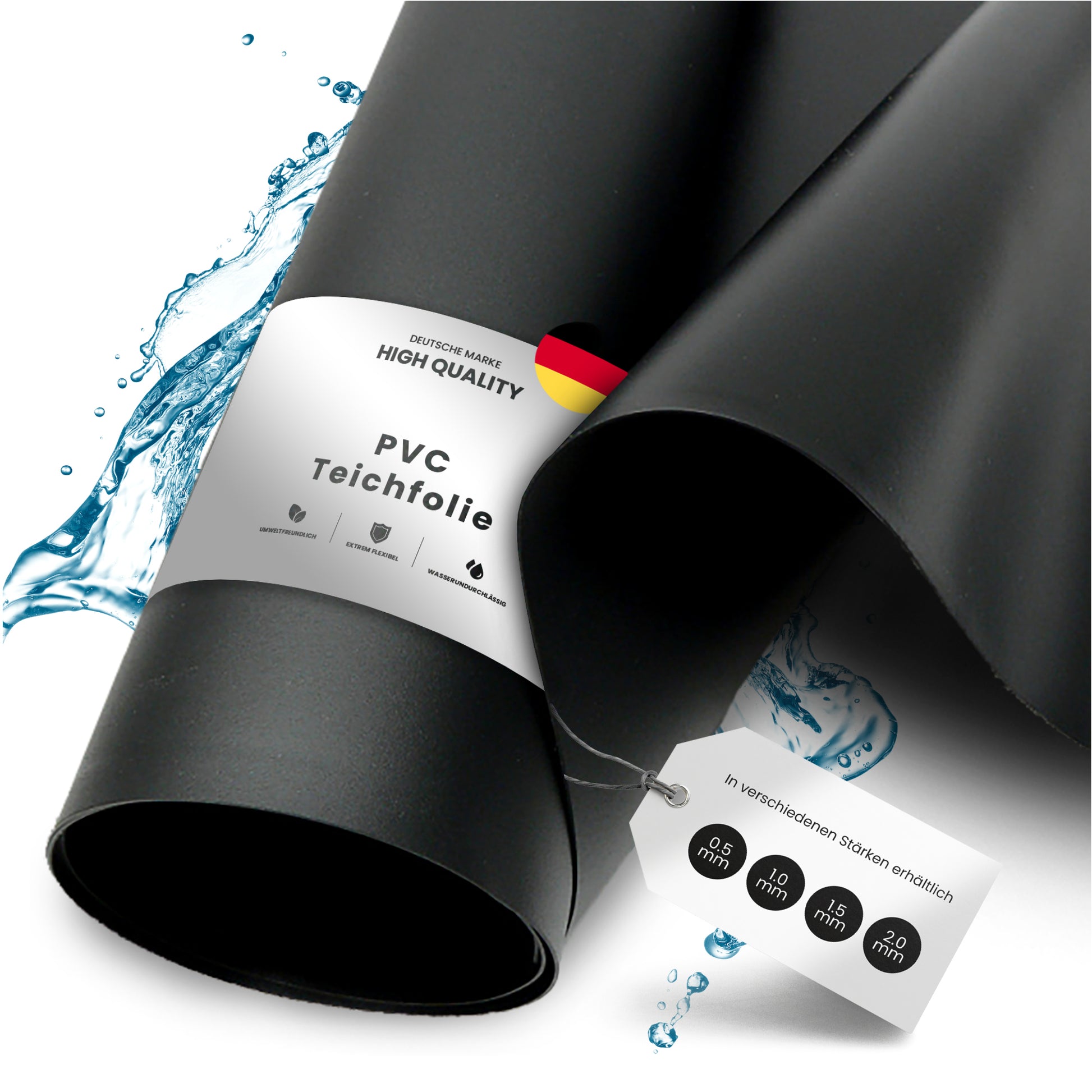 PVC-Teichfolie vom Teichfolie Konfigurator von Amarell und Fleischhauer GmbH, flexible Teichfolie für Gartenteiche