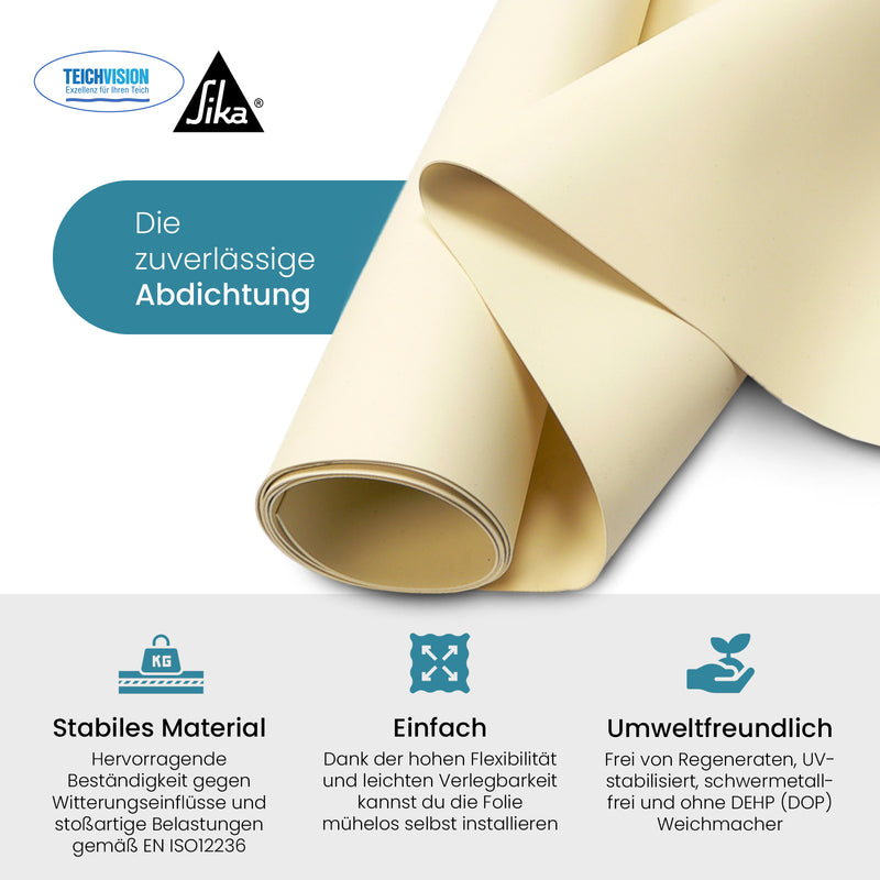 PVC Teichfolie Beige 1,5mm