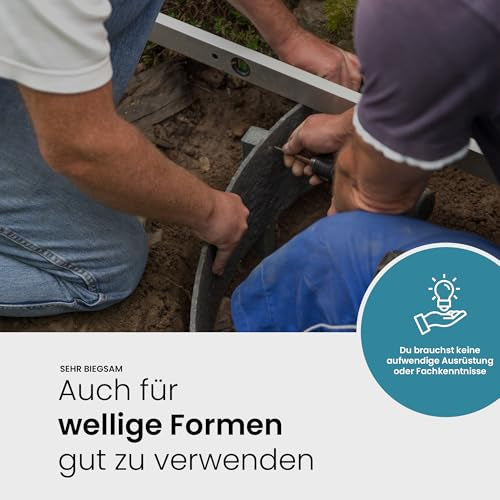 TeichVision Teichrandband / Rasenkante – 14 cm Breite, stabil & flexibel - Teichbedarf24