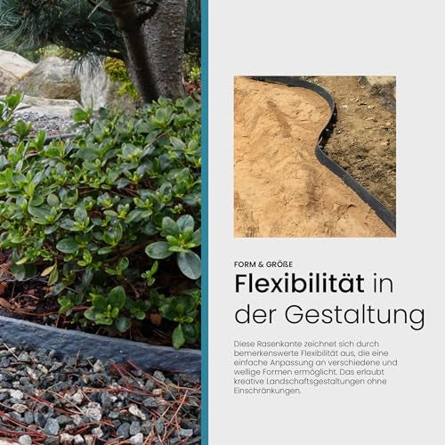 TeichVision Teichrandband / Rasenkante – 14 cm Breite, stabil & flexibel - Teichbedarf24