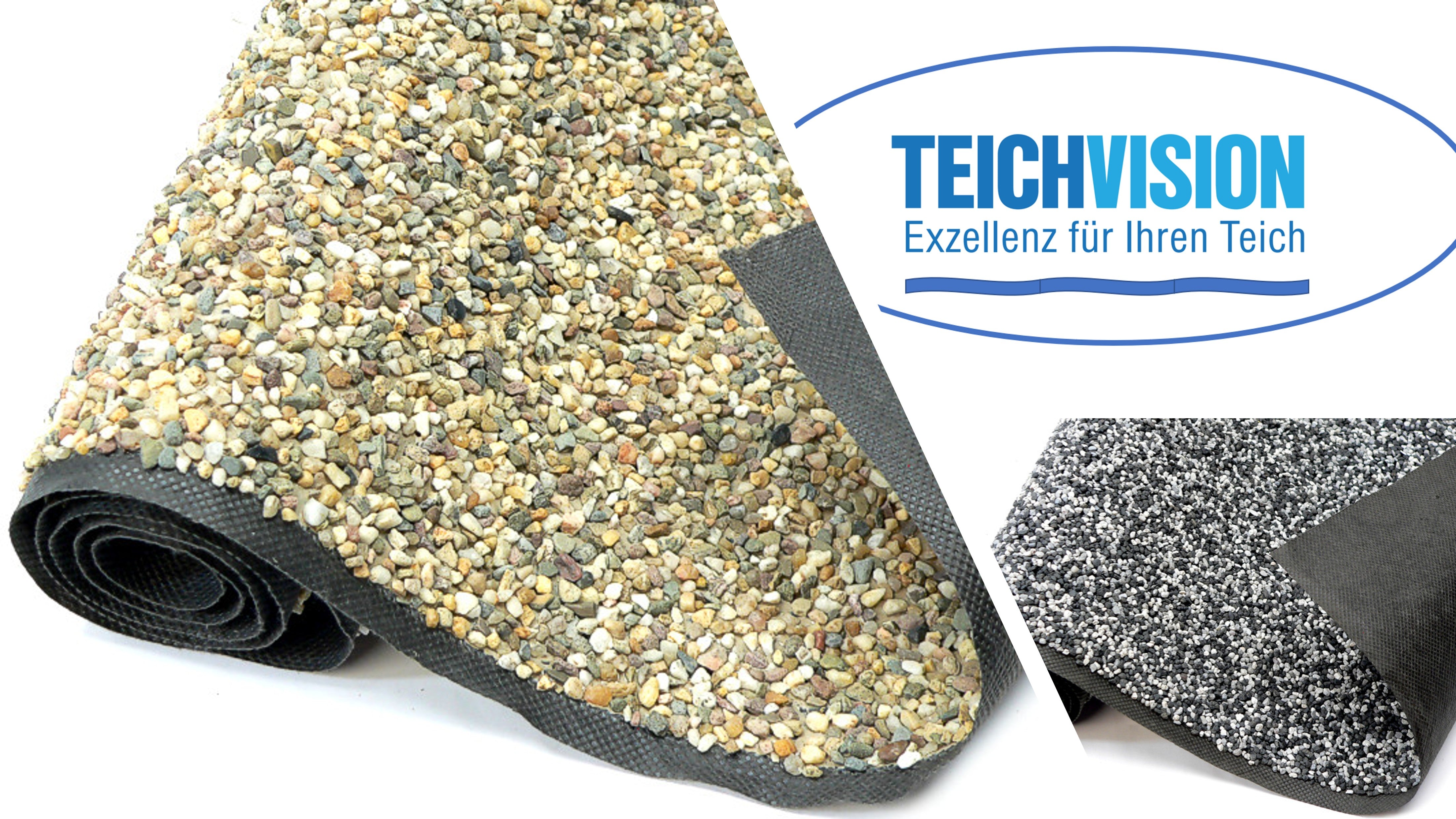 TeichVision Steinfolie für Teichrand, Teichufer und Bachlauf - Teichbedarf24