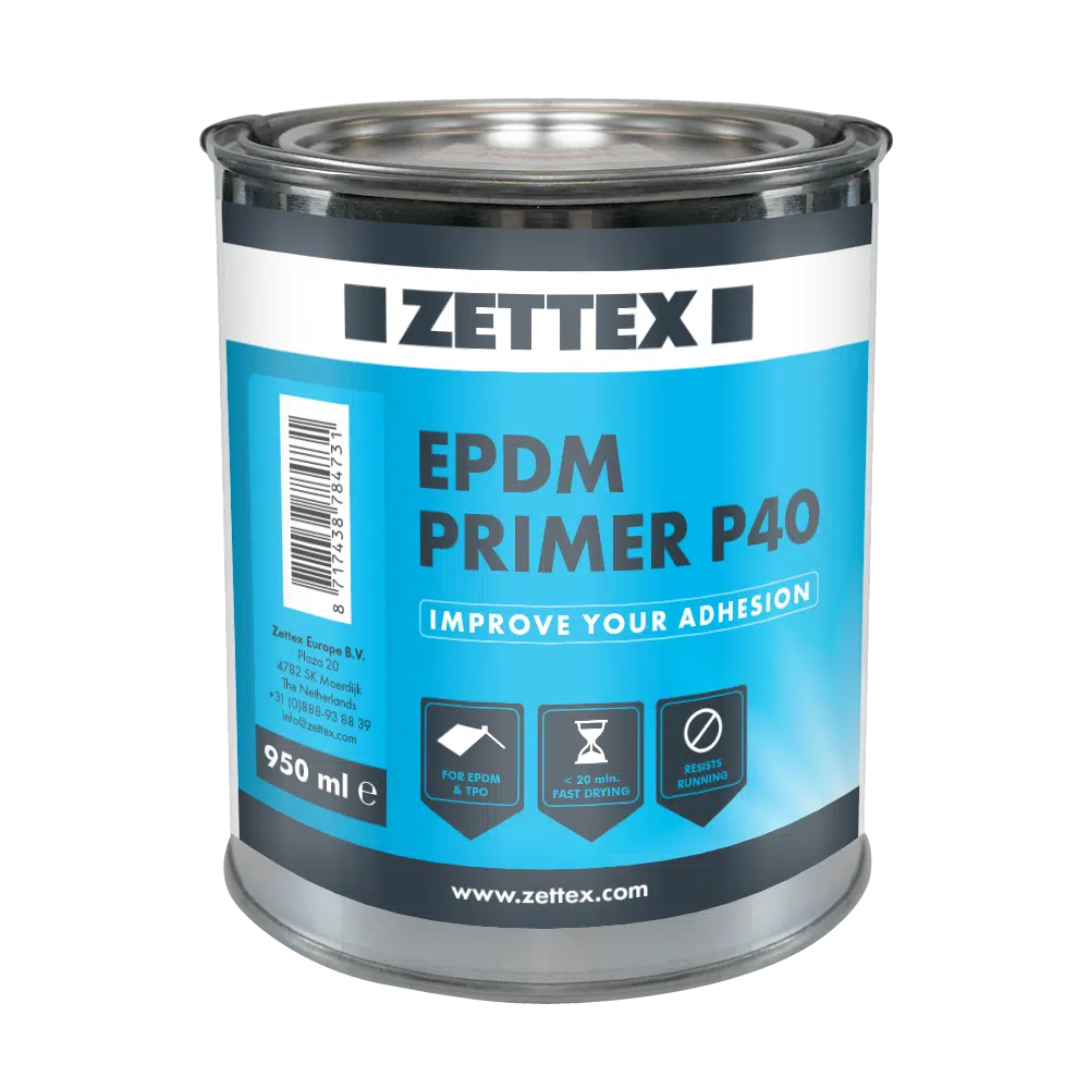 Zettex P40 EPDM Primer in 950 ml Flasche, Grundierung für Nahtband und Teichfolie, flüssige, klare Oberfläche