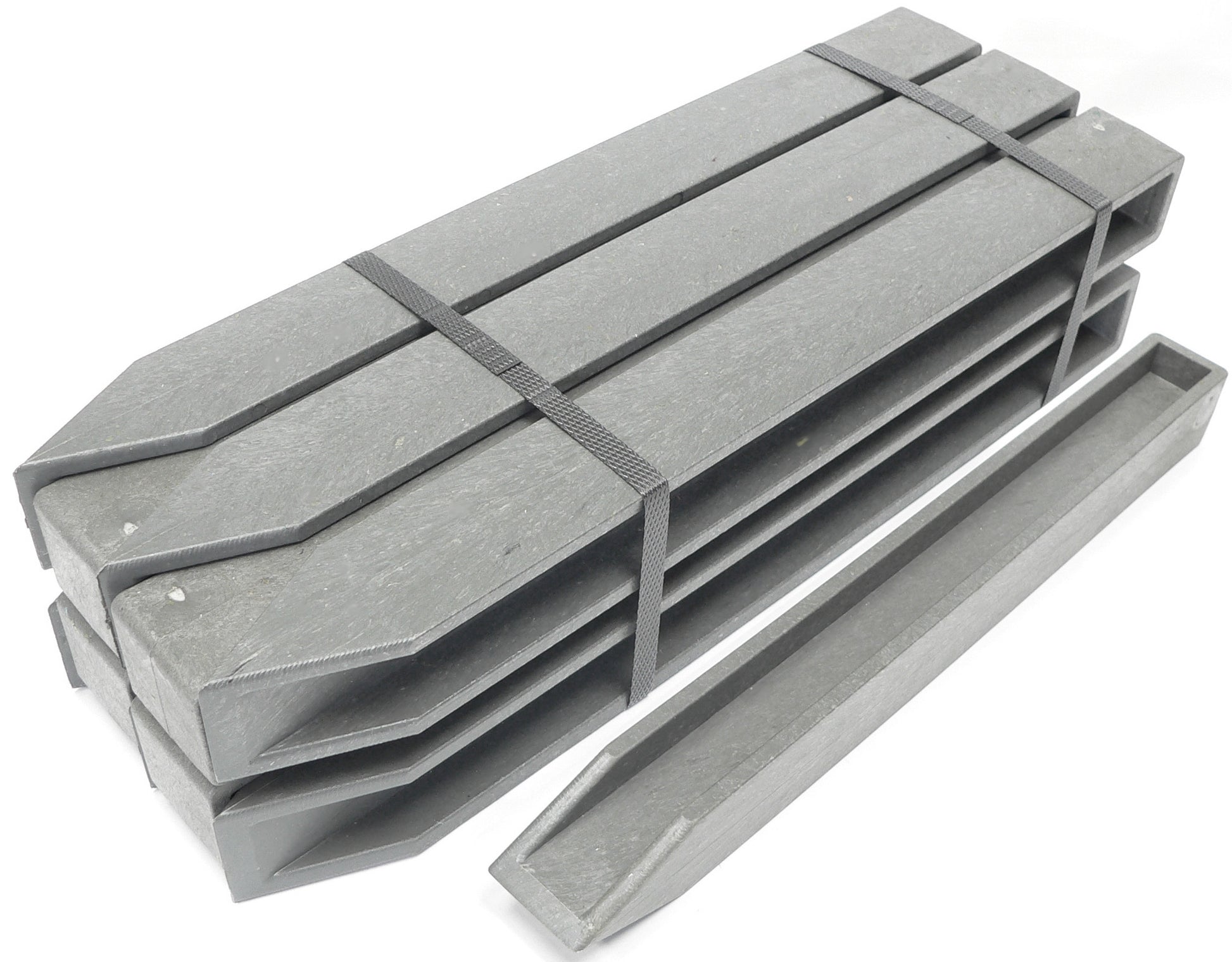 ecopic Befestigungspfähle H-Profil – extra leicht, 38 cm für Rasenkante & Teichrandsystem - Teichbedarf24