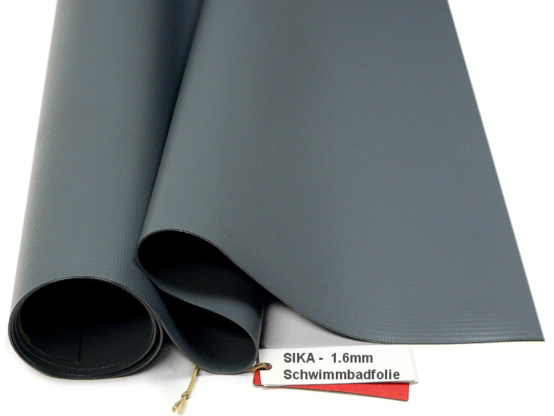 PVC Schwimmbadfolie 1,6 mm SIKA schiefergrau - Teichbedarf24
