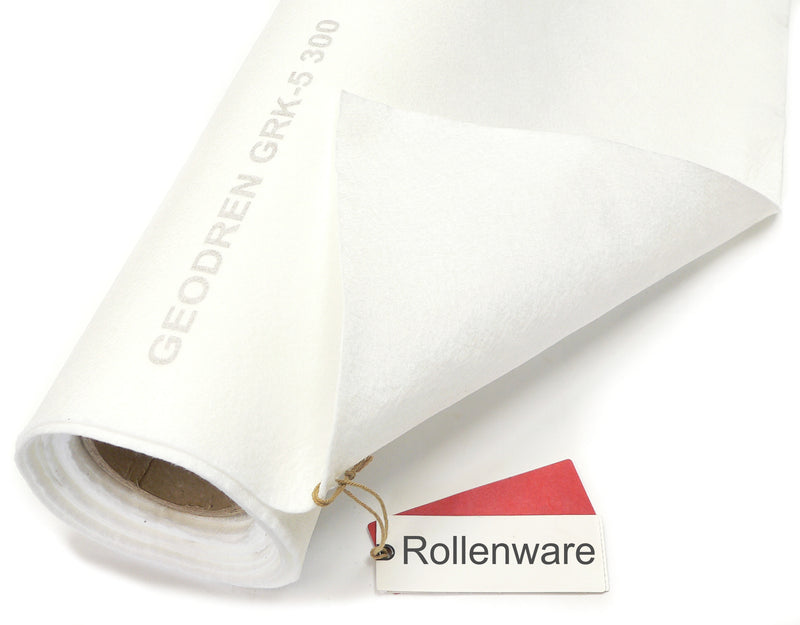 Edilfloor Geodren Straßenbauvlies GRK 5, 300g/m² in Rollenware, geeignet für Straßenbau und Bauanwendungen.