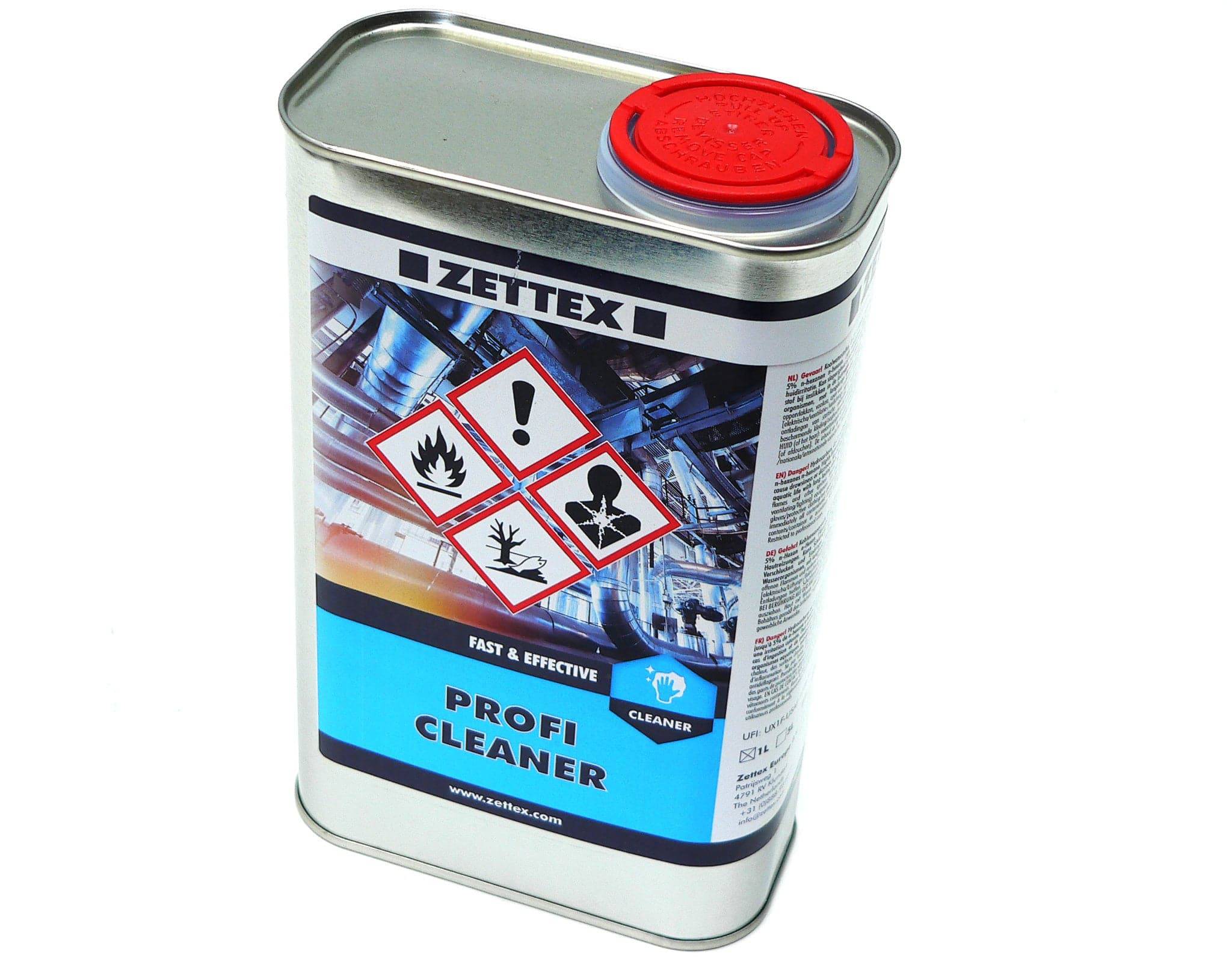 Zettex Profi Reiniger & Entfetter, 1 Liter, flüssiger Reiniger zur Reinigung und Entfettung von Oberflächen, in einer weißen Flasche