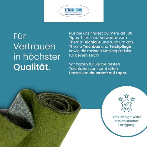 TeichVision - Grüne Ufermatte, Böschungsmatte für Teichrandgestaltung - starke Ausführung 8 mm - Teichbedarf24