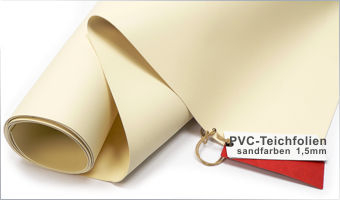 PVC Teichfolie 1.5mm beige - sandfarben 5220 