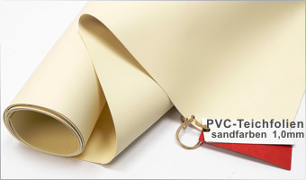 PVC Teichfolie 1mm beige - sandfarben 5220 