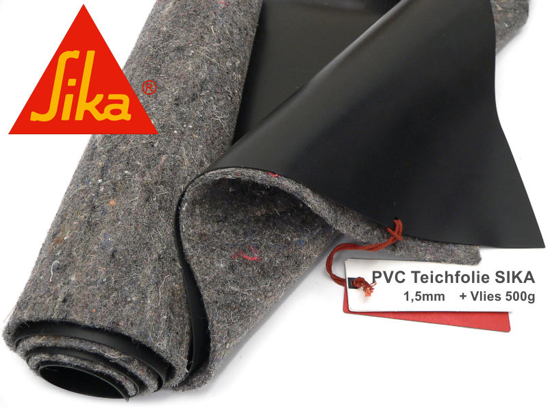 PVC Teichfolie 1,5mm inkl. Teichvlies V500