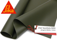 PVC Teichfolie 1,5 mm Sika Premium olivgrn Breite: 2 m Lnge: 300 m - 1 Jumbo-Rolle = 600 m